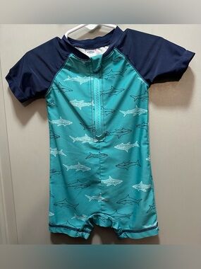 Old Navy Size 6-12 Months Shark One-piece Rashguard EUC